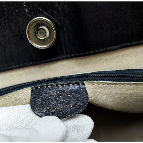 HCL Black Leather Convertible Crossbody Shoulder Bag - Vintage Made in Germany - Picture 12 of 13